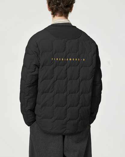 ♂Collarless Quilted Down Jacket