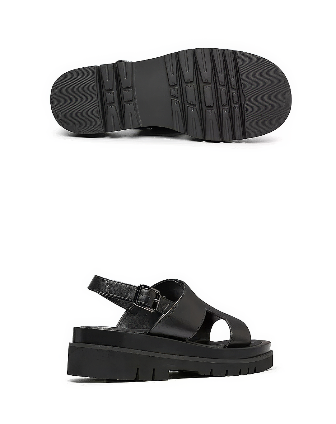 ♂♀本革／Back Strap Platform Sandals