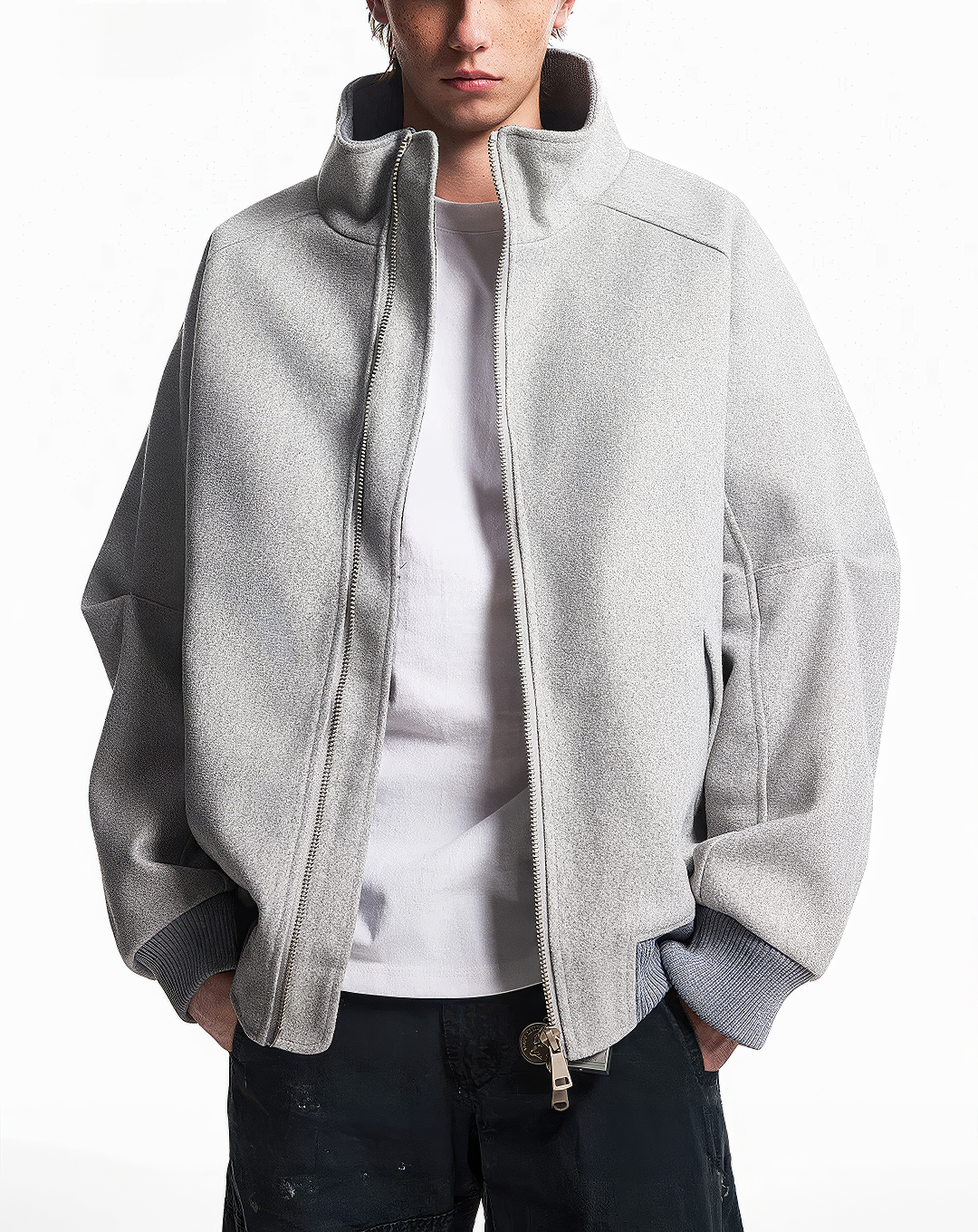♂♀ Zip Melton-like Jacket