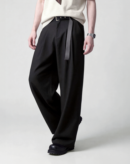 ♂♀Eyelet Belt Wide Pants