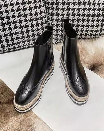♀Layered Sole Chelsea Boots