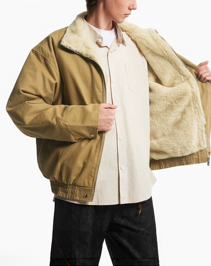 ♂♀Stand Collar Boa Jacket