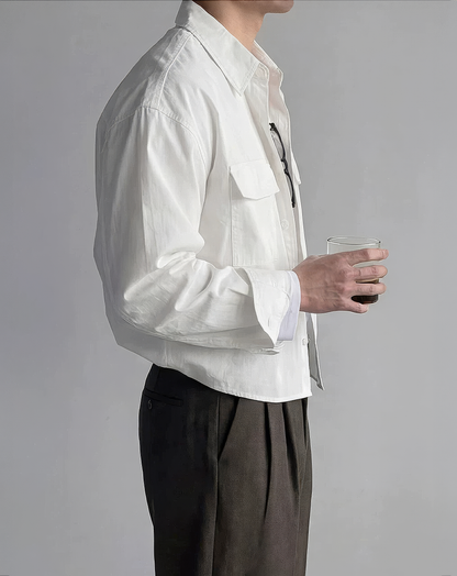 ♂Cotton Drop Shoulder Shirt