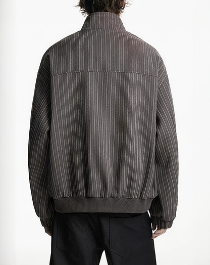 ♂♀Pinstripe Flap Pocket Jacket