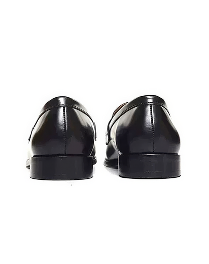 ♂♀本革／Black Leather Penny Loafers
