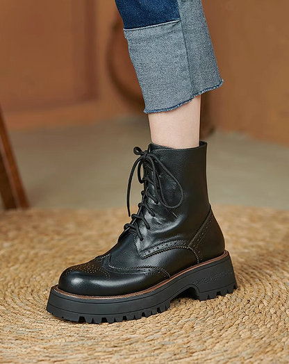 ♀本革／Classic Brogue Boots