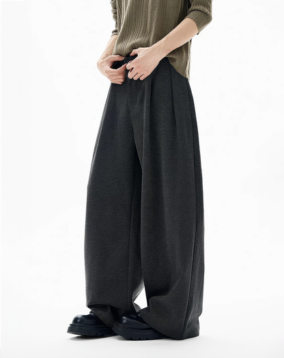 ♂♀Wide Leg Textured Trousers