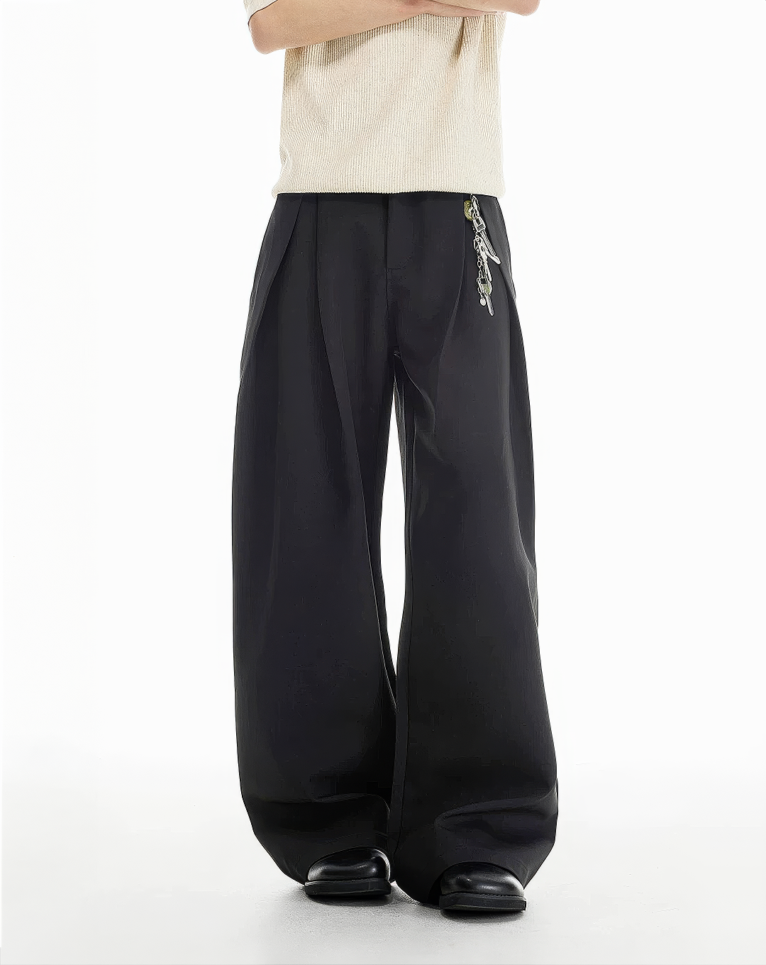 ♂♀Wide Leg Tuck Pants