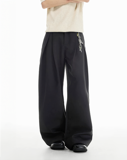 ♂♀Wide Leg Tuck Pants