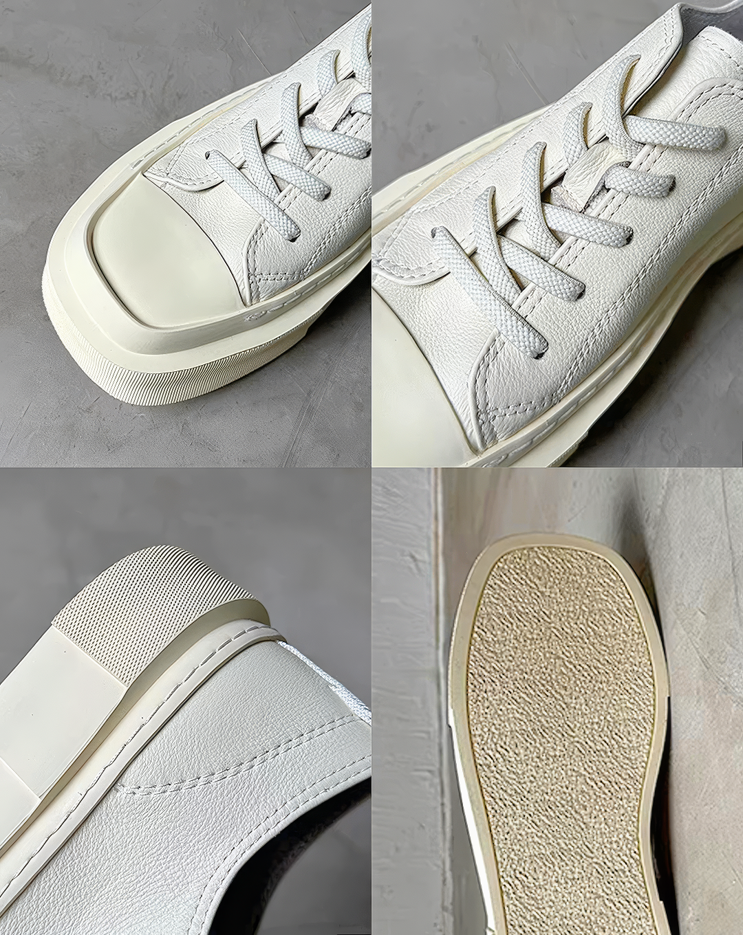 ♂♀本革／Square Toe Leather Sneakers