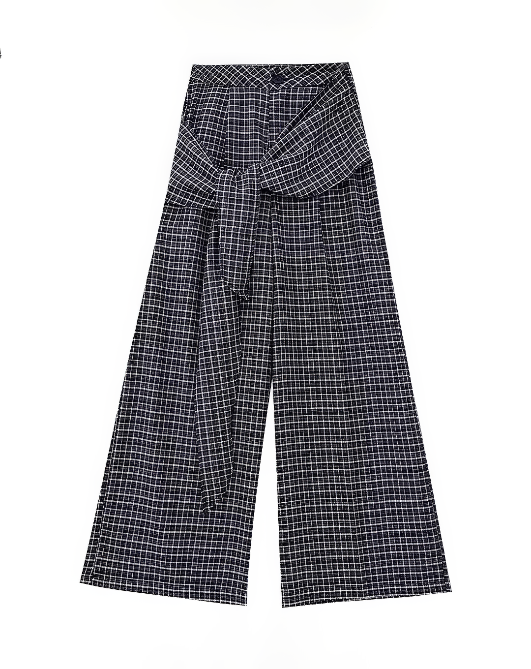 ♀Plaid Layered Wide Pants