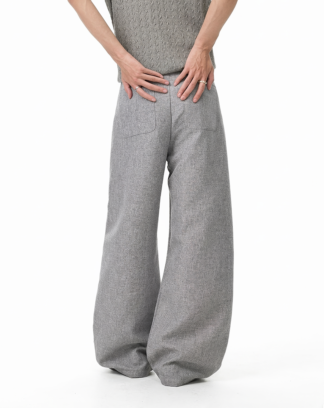 ♂♀Double Button Wide Trousers