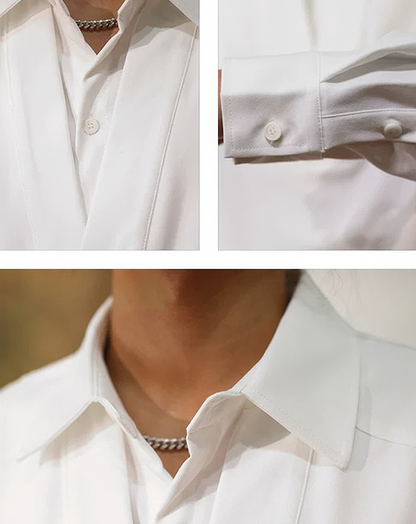 ♂Layered Like V-neck Shirt
