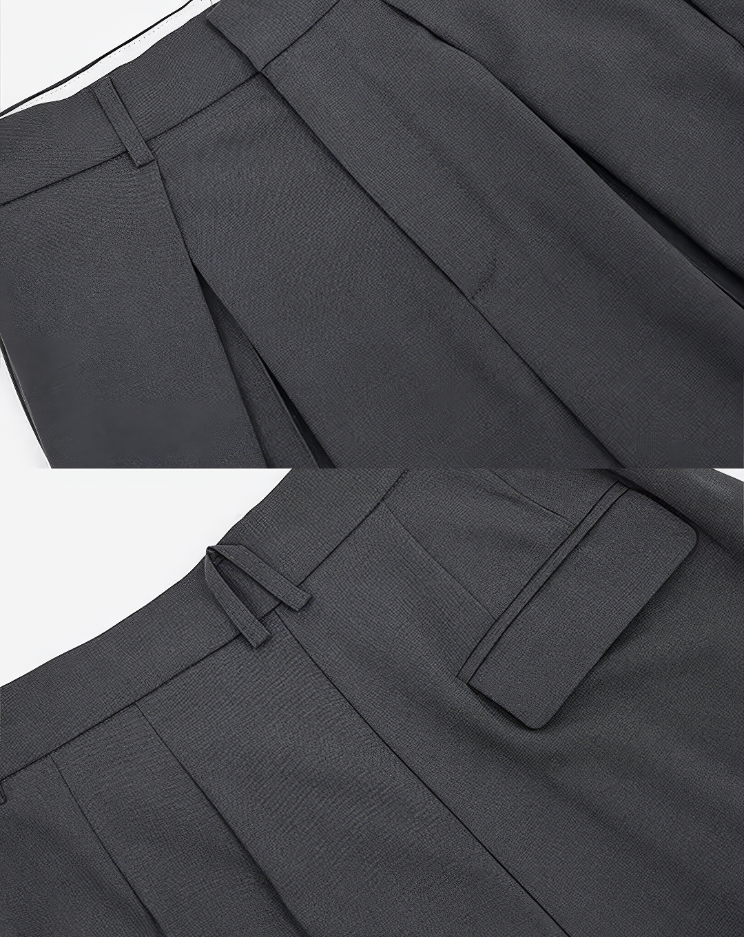 ♀Noir Deep Tuck Bottoms