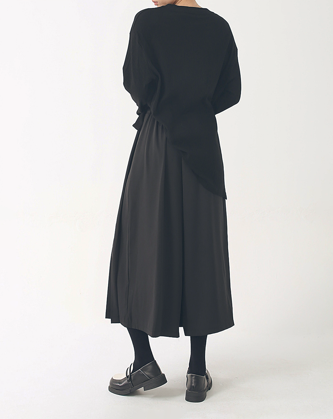 ♀Side Pleat Wide Pants