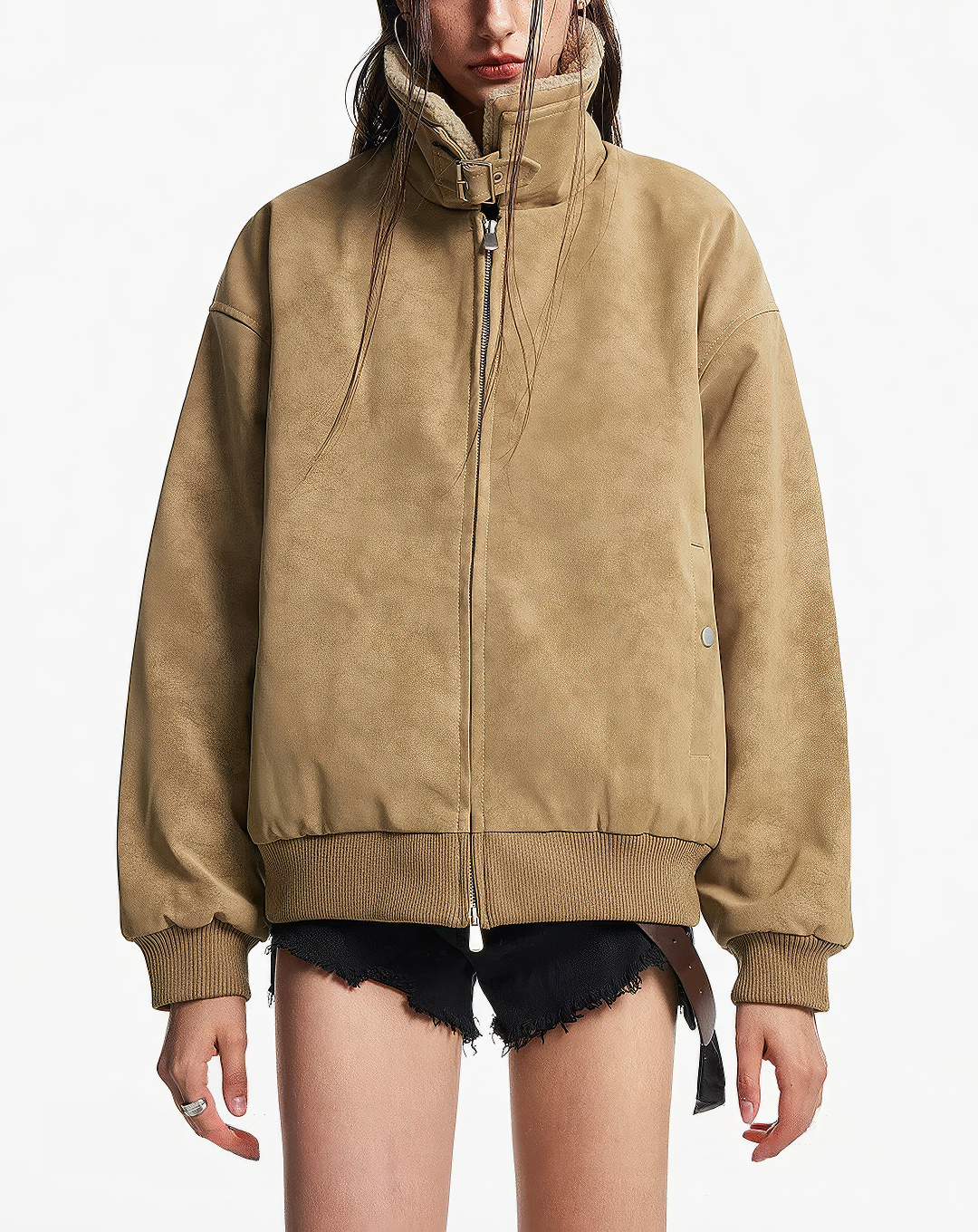 ♂♀ Faux Shearling Bomber Jacket