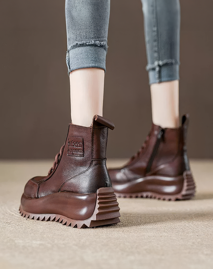 ♀本革／Chunky Shark Sole Boots