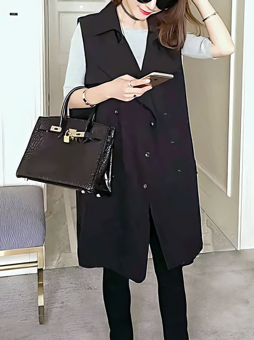 ♀Double Breasted Tailored Gilet