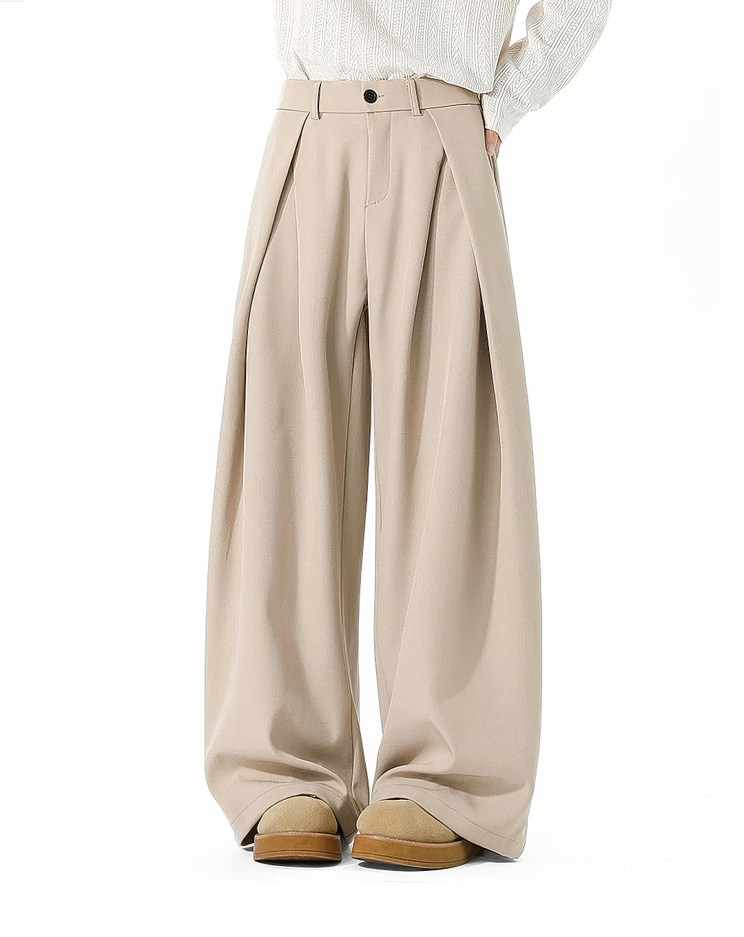 ♂Double Tuck Wide Slacks