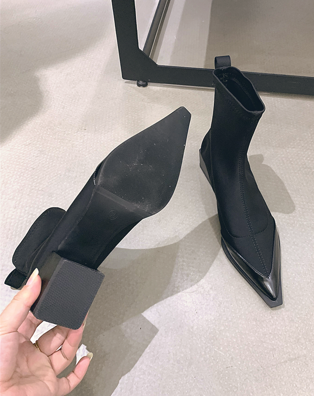 ♀Pointed Toe Low Heel Boots