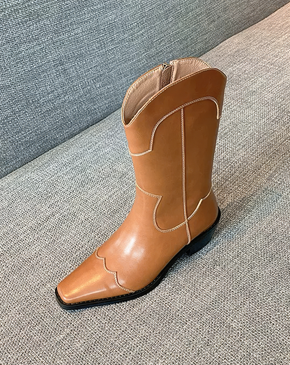 ♀本革／Western Style Leather Boots