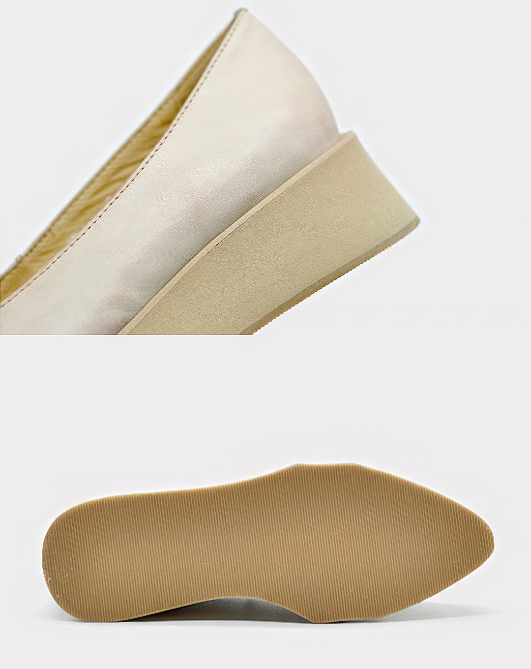 ♀本革／Pointed Toe Platform Pumps