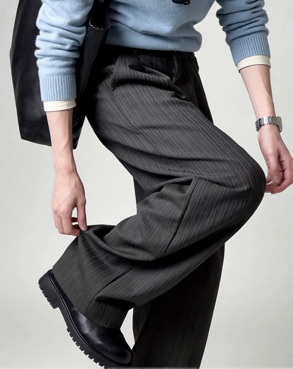 ♂♀Side Buckle Wide Pants