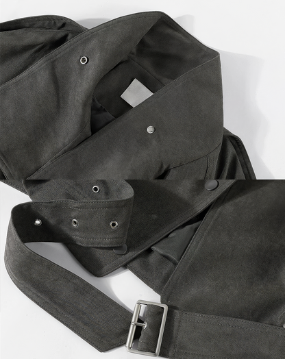 ♀Belted Biker Short Coat