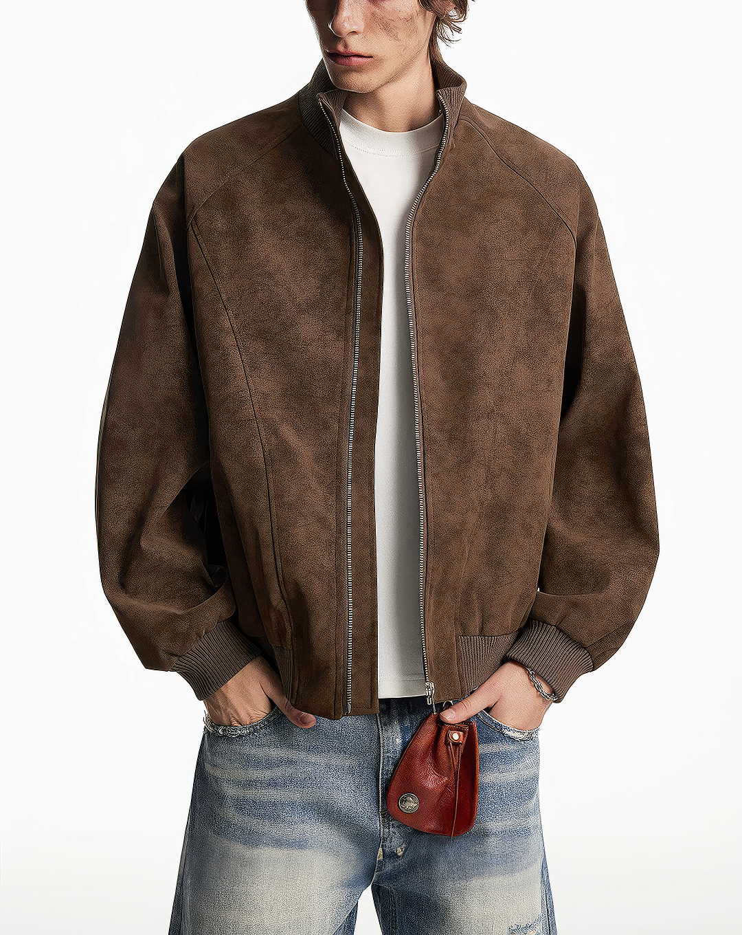 ♂♀Faux Suede Jacket