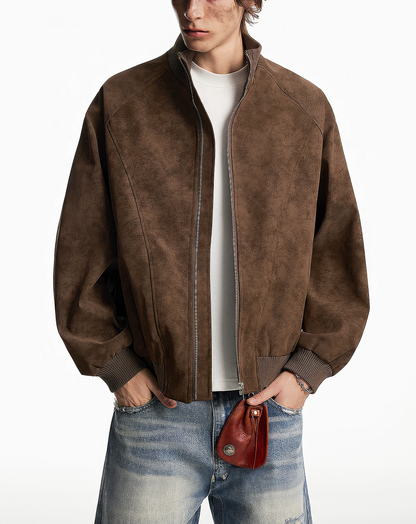 ♂♀Faux Suede Jacket