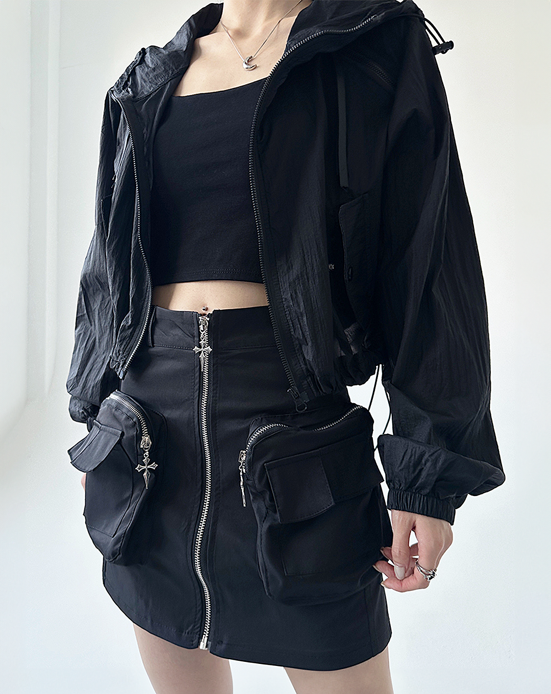 ♀Light Short Nylon Parka