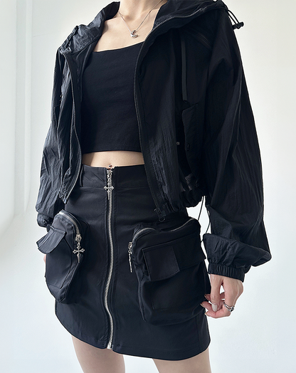 ♀Light Short Nylon Parka