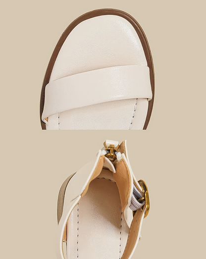 ♀Chunky Heel Strap Sandals
