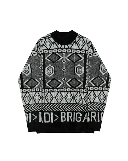 ♂Geometric Pattern Sweater