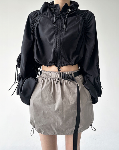 ♀Loose Sleeve Short Blouson