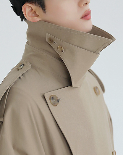 ♂Fake Layered Trench Coat