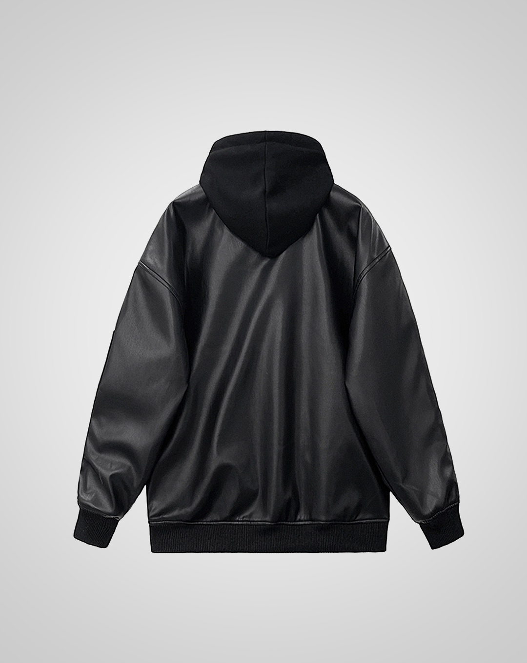 ♂Hooded Leather Jacket