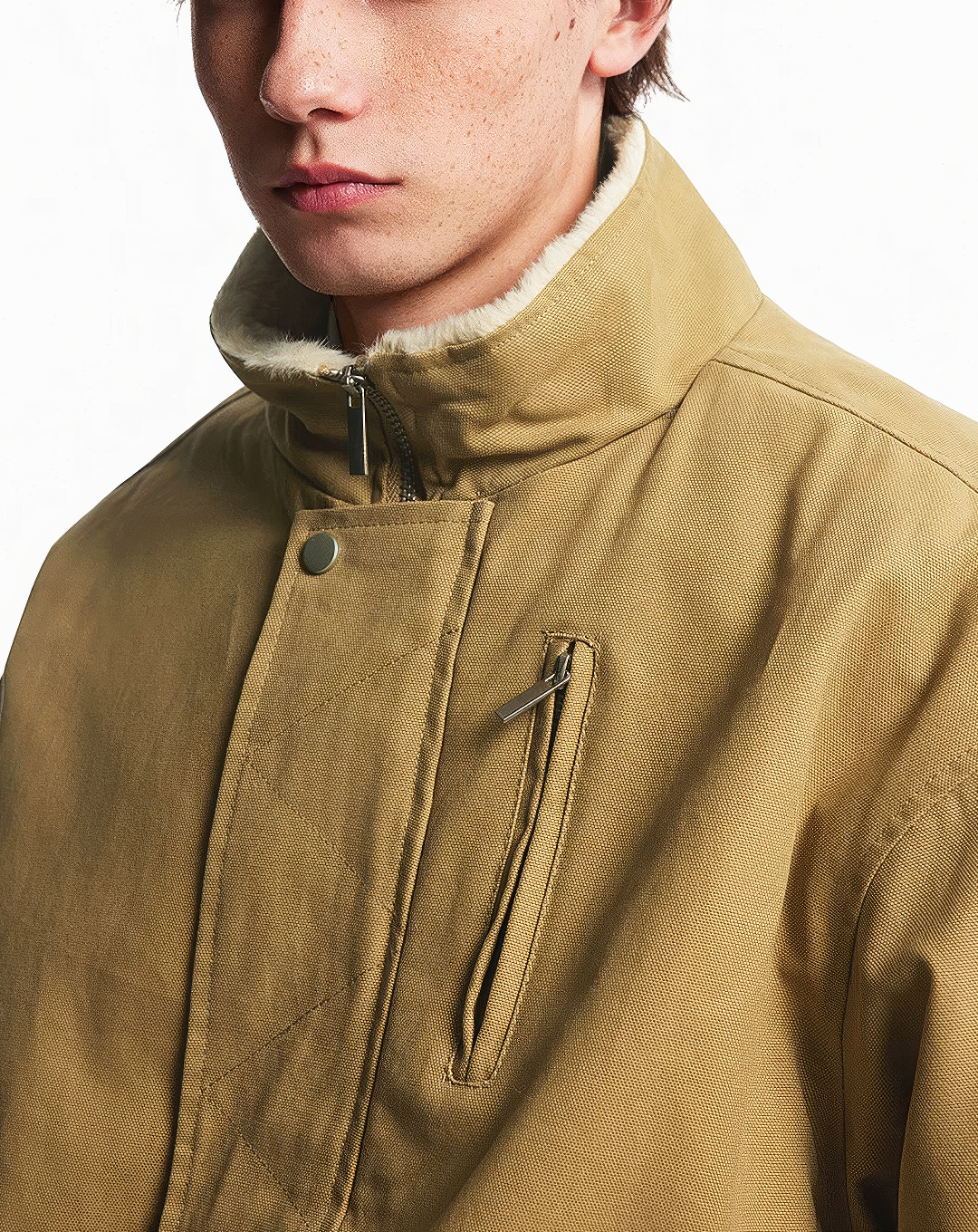 ♂♀Stand Collar Boa Jacket