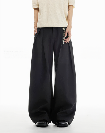 ♂♀Wide Leg Tuck Pants