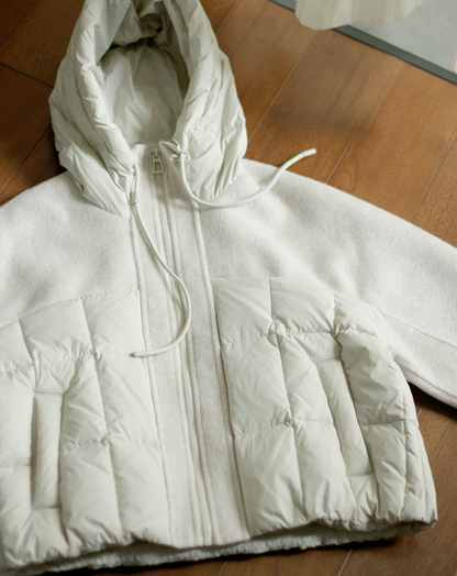 ♀Mixed Media Down Jacket