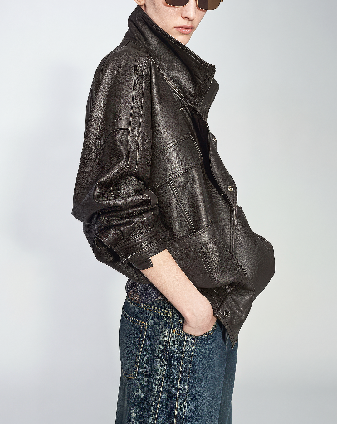 ♀本革／Double Riders Leather Jacket