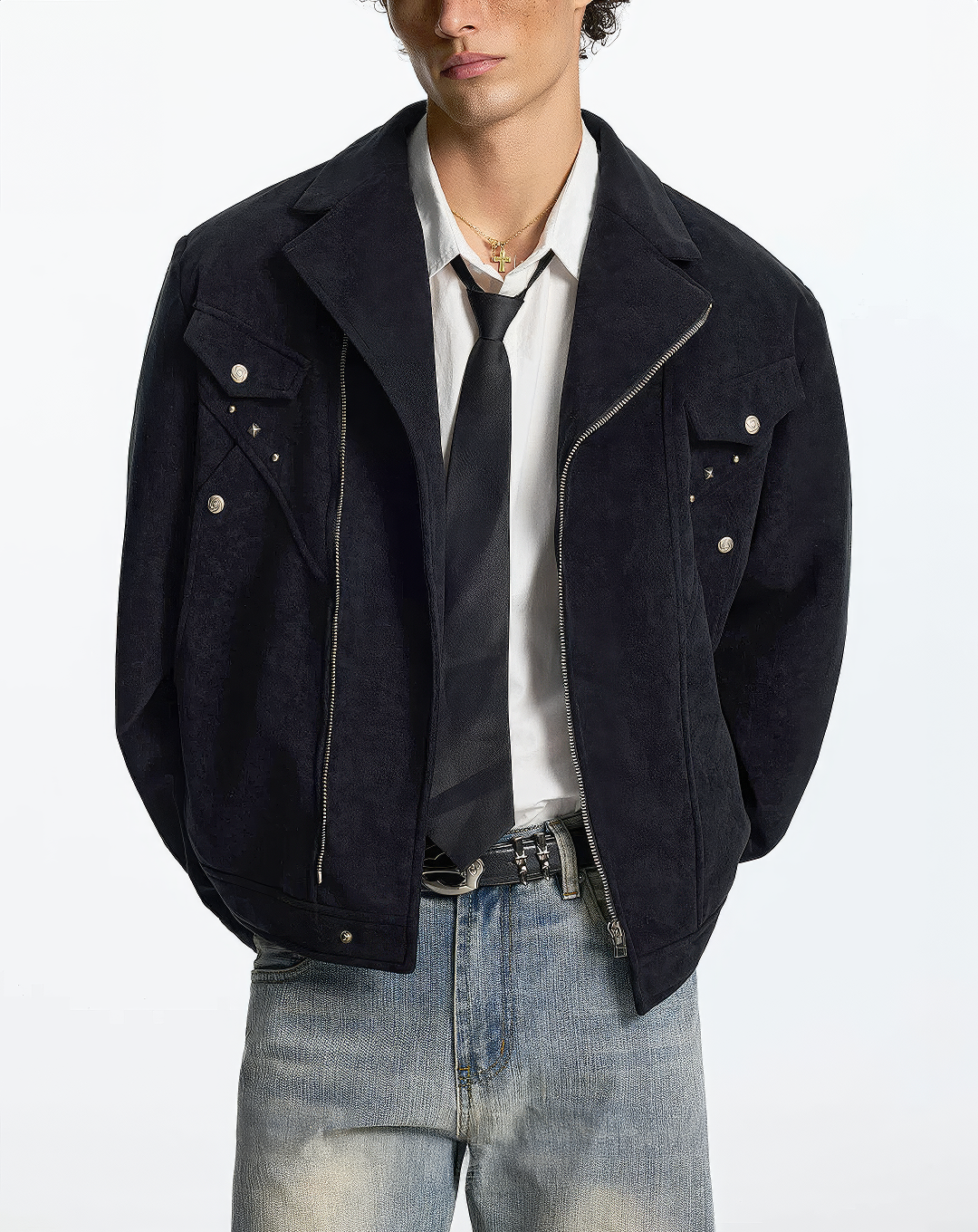 ♂♀Western Studded Zip Jacket