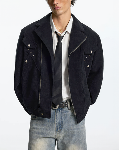 ♂♀Western Studded Zip Jacket