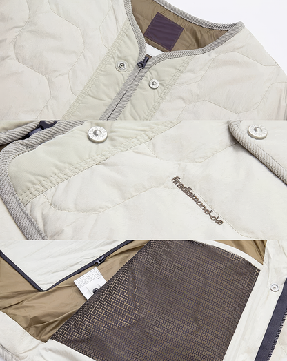 ♂Collarless Quilted Down Jacket