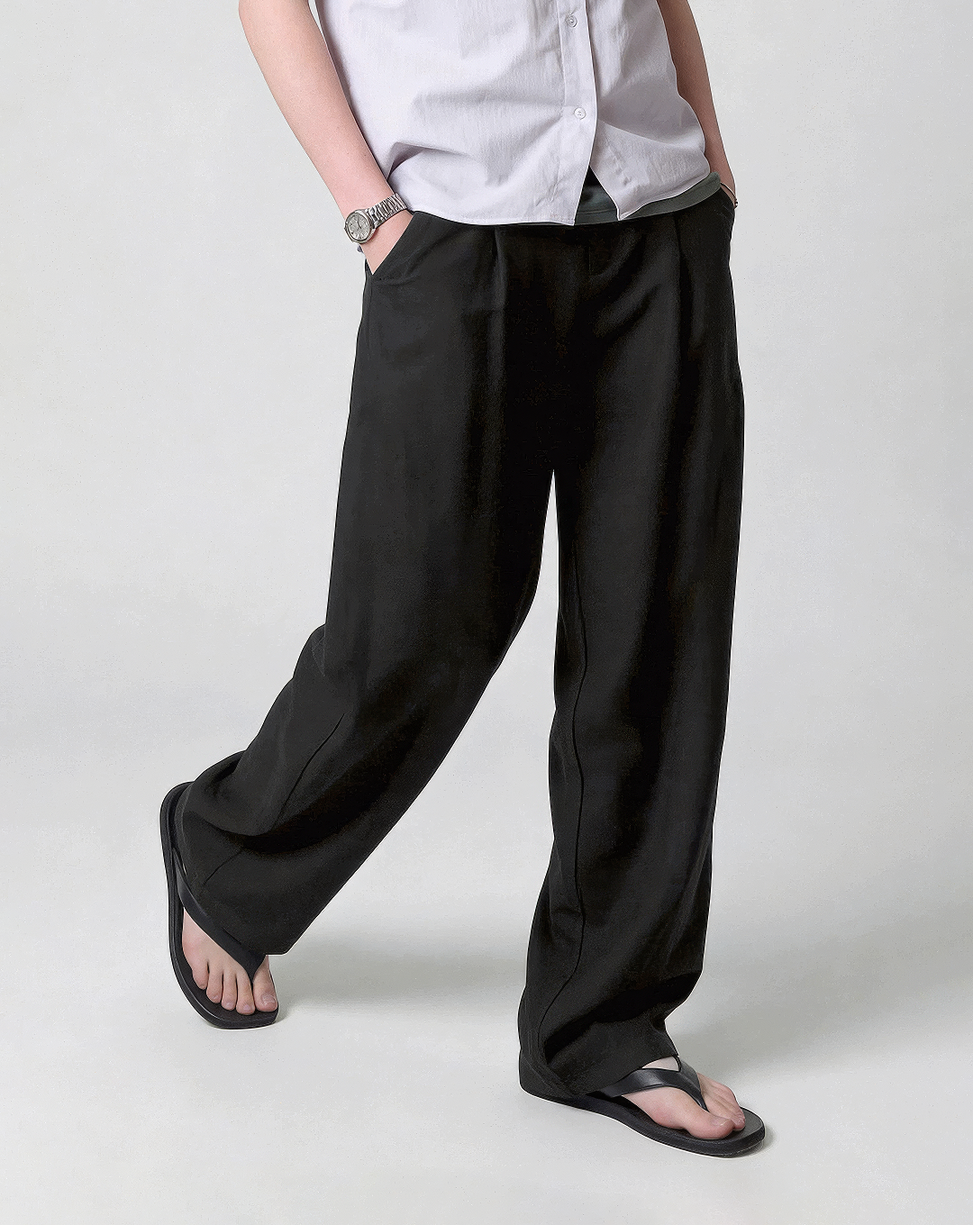 ♂♀Double Tuck Wide Trousers