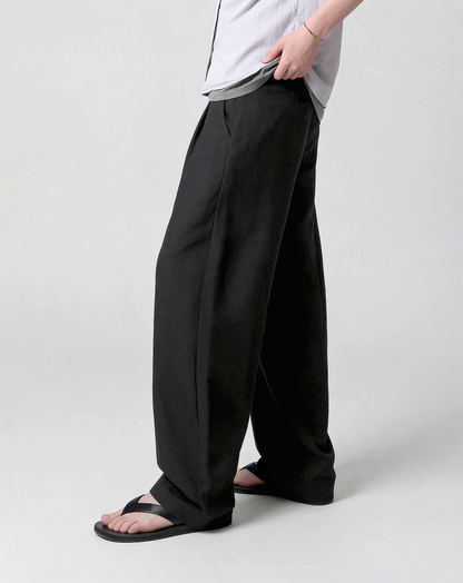 ♂♀Double Tuck Wide Trousers