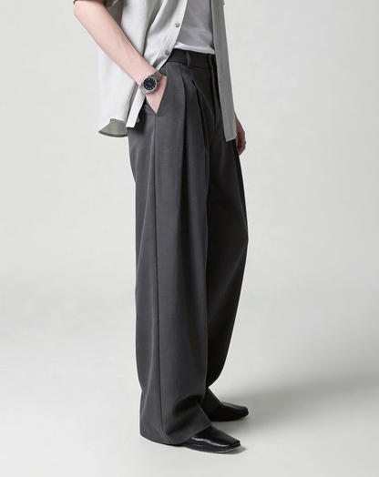 ♂♀Double Tuck Wide Trousers