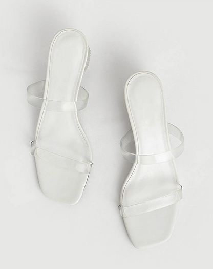 ♀Clear Strap and Heel Sandals