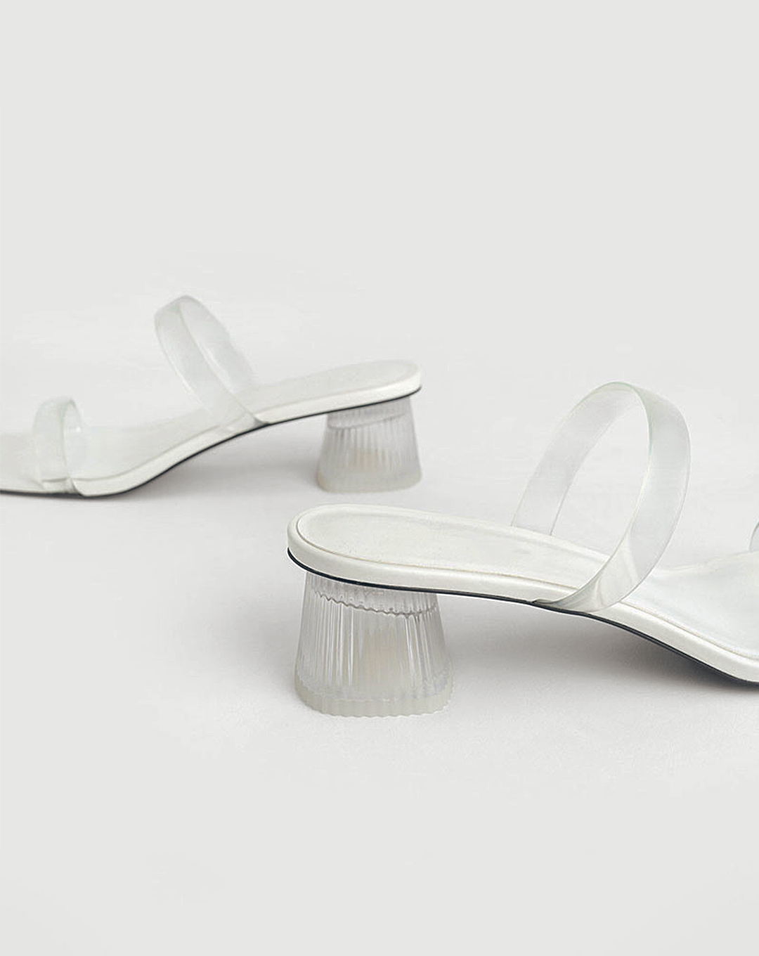♀Clear Strap and Heel Sandals