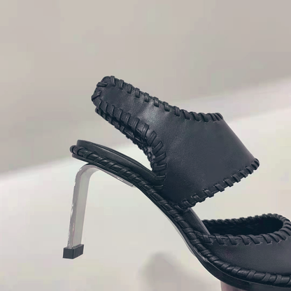 ♀Stitch Design Square Toe Sandals